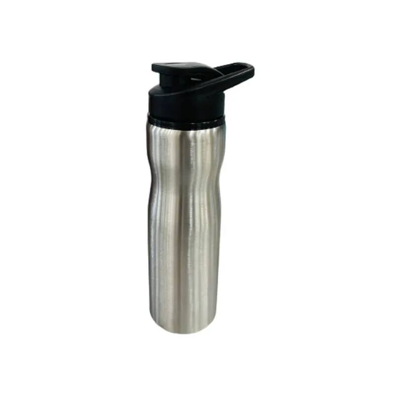 SPORT SILVER CAP STEEL WATER BOTTLE