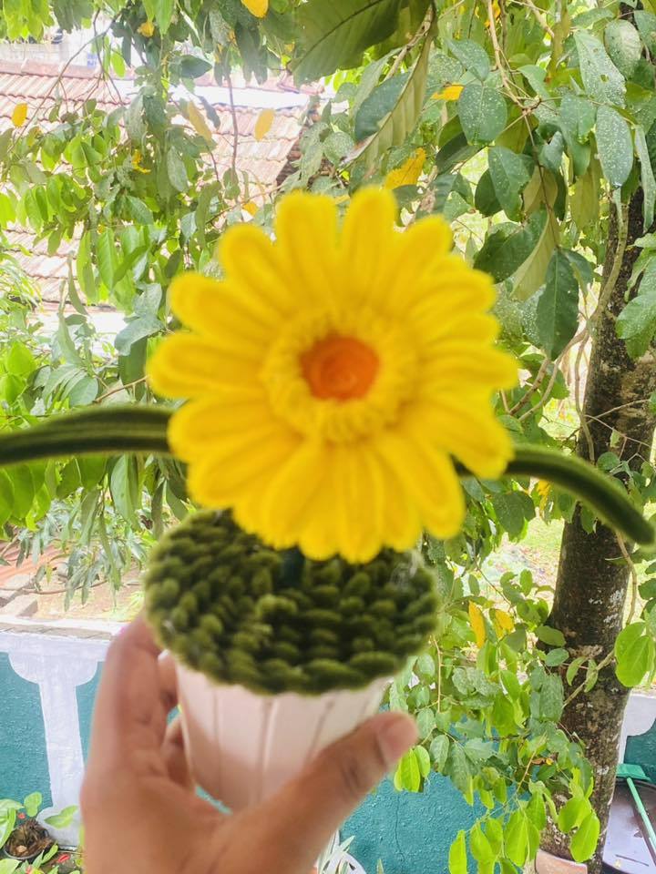YELLOW FLOWER POT