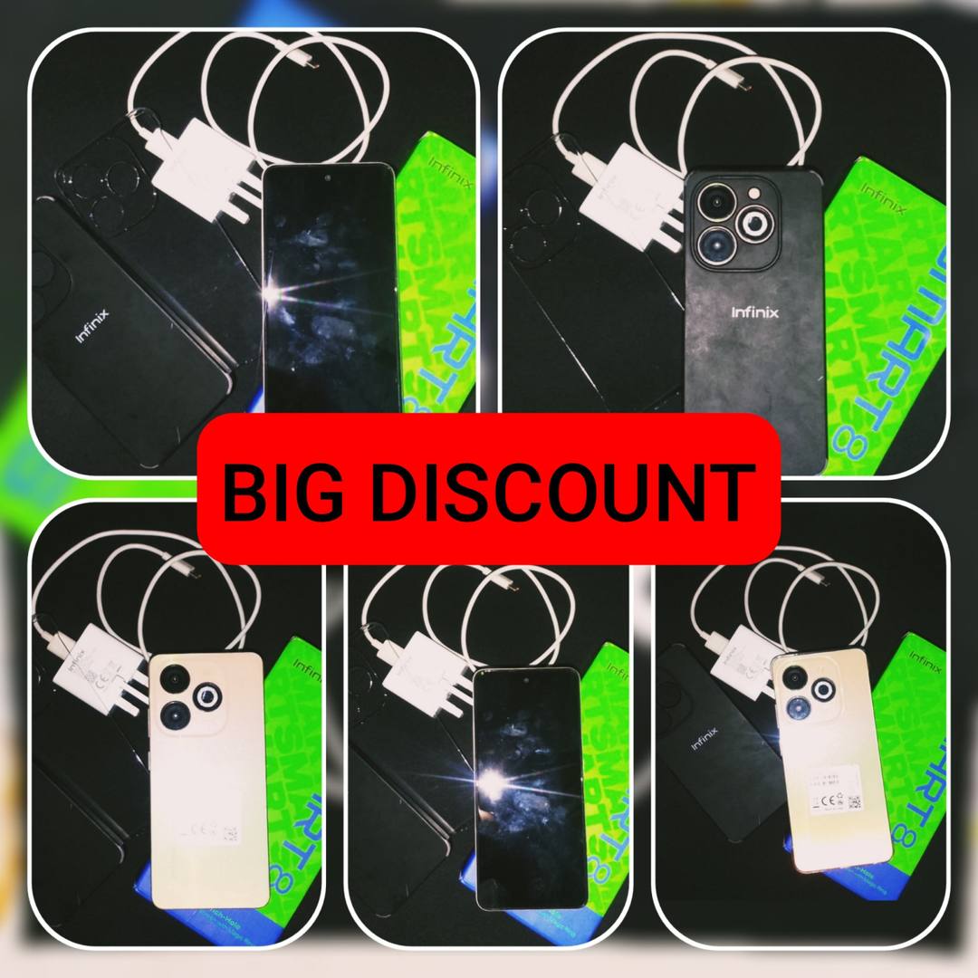 INFINIX SMART 8 WITH CHARGER AND TWO BACKCOVERS (BIG DISCOUNT)