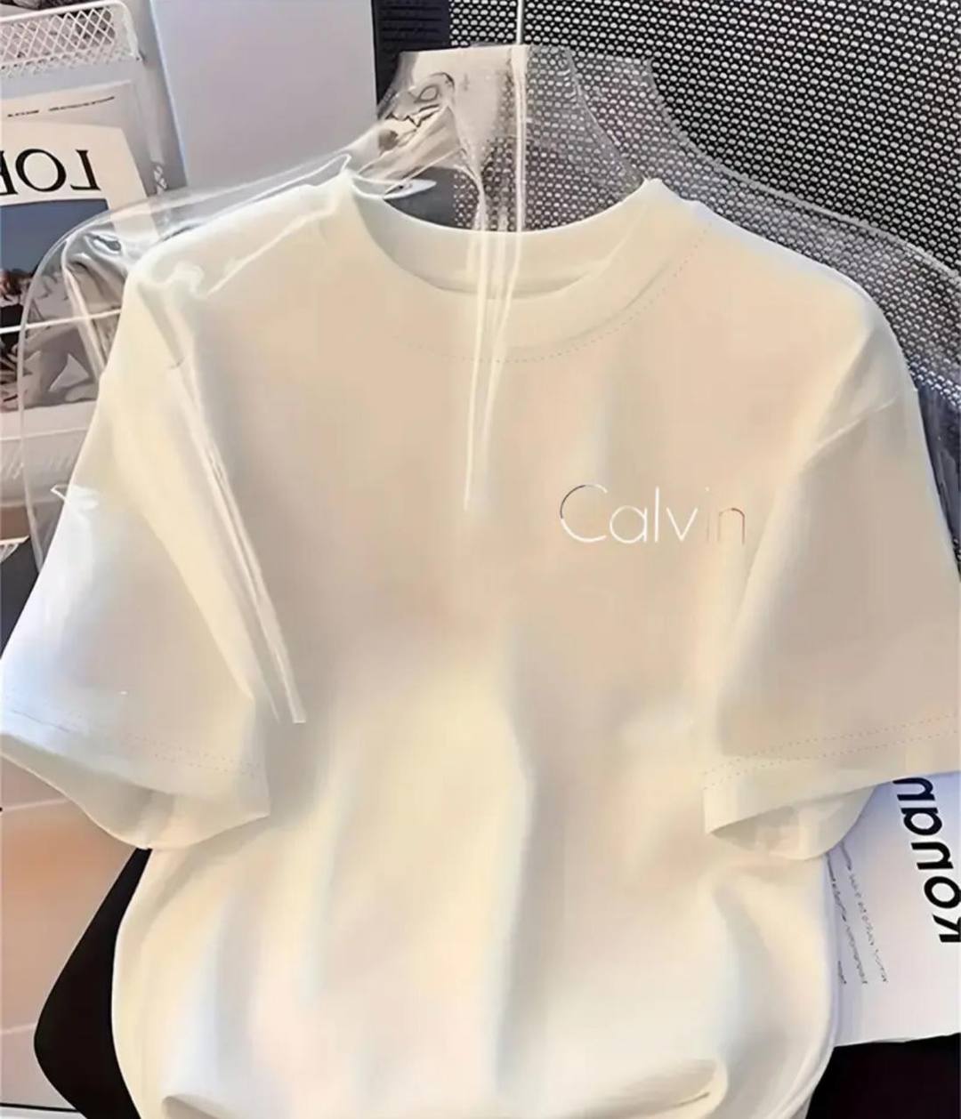 CALVIN WHITE T SHIRT
