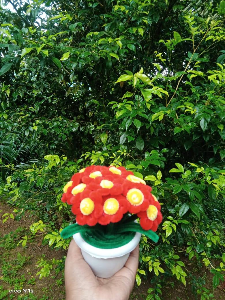Mini Flower Pots - red