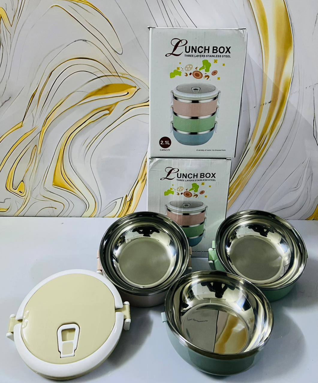 TRIPLE LAYER LUNCH BOX