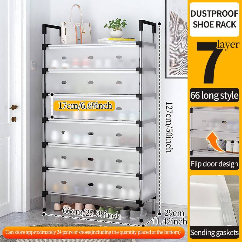 STAINLESS STEEL SHOE RACK WITH COVER