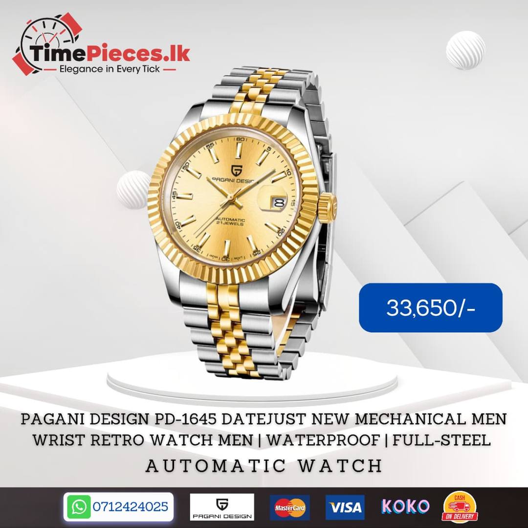 PAGANI DESIGN PD-1645 DATEJUST NEW MECHANICAL MENS WATCH