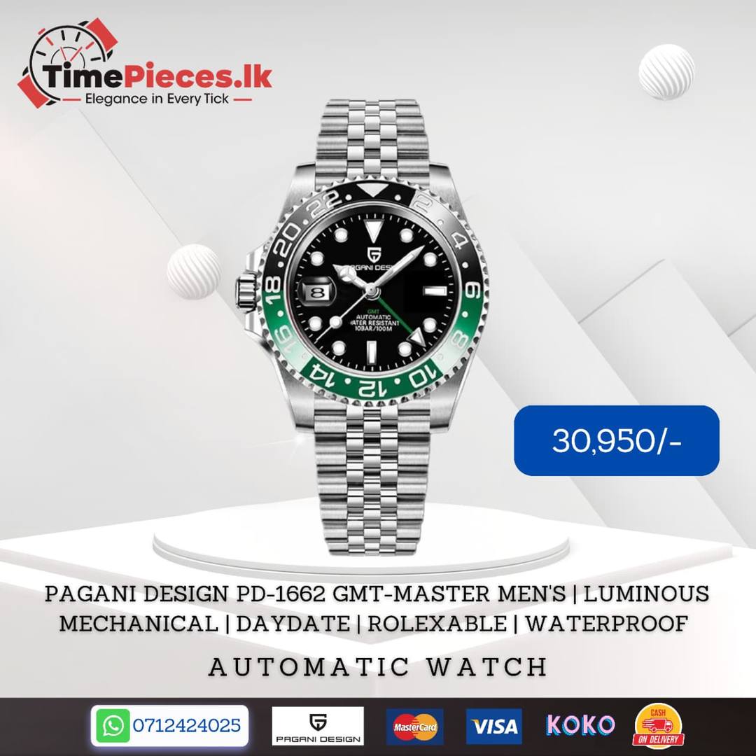 PAGANI DESIGN PD-1662 GMT-MASTER MEN'S ROLEXABLE WATCH