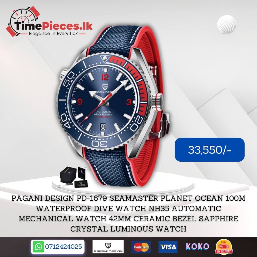 PAGANI DESIGN PD-1679 SEAMASTER PLANET OCEAN 100M AUTOMATIC MECHANICAL WATCH
