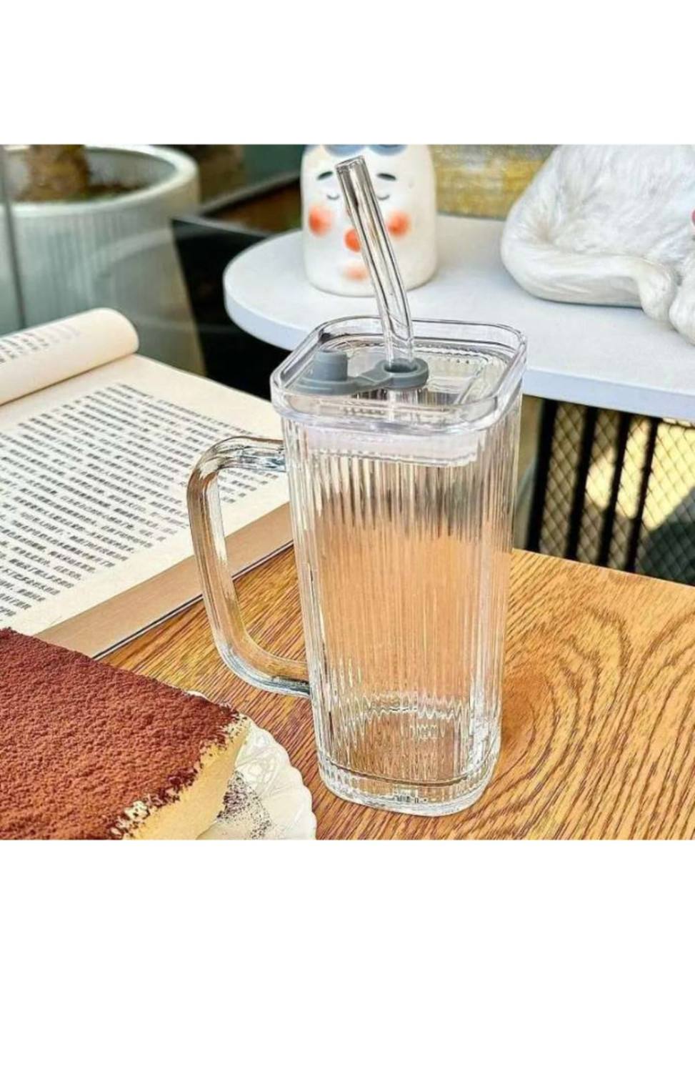 STRAW JUICE GLASS MUG AVAILABLE