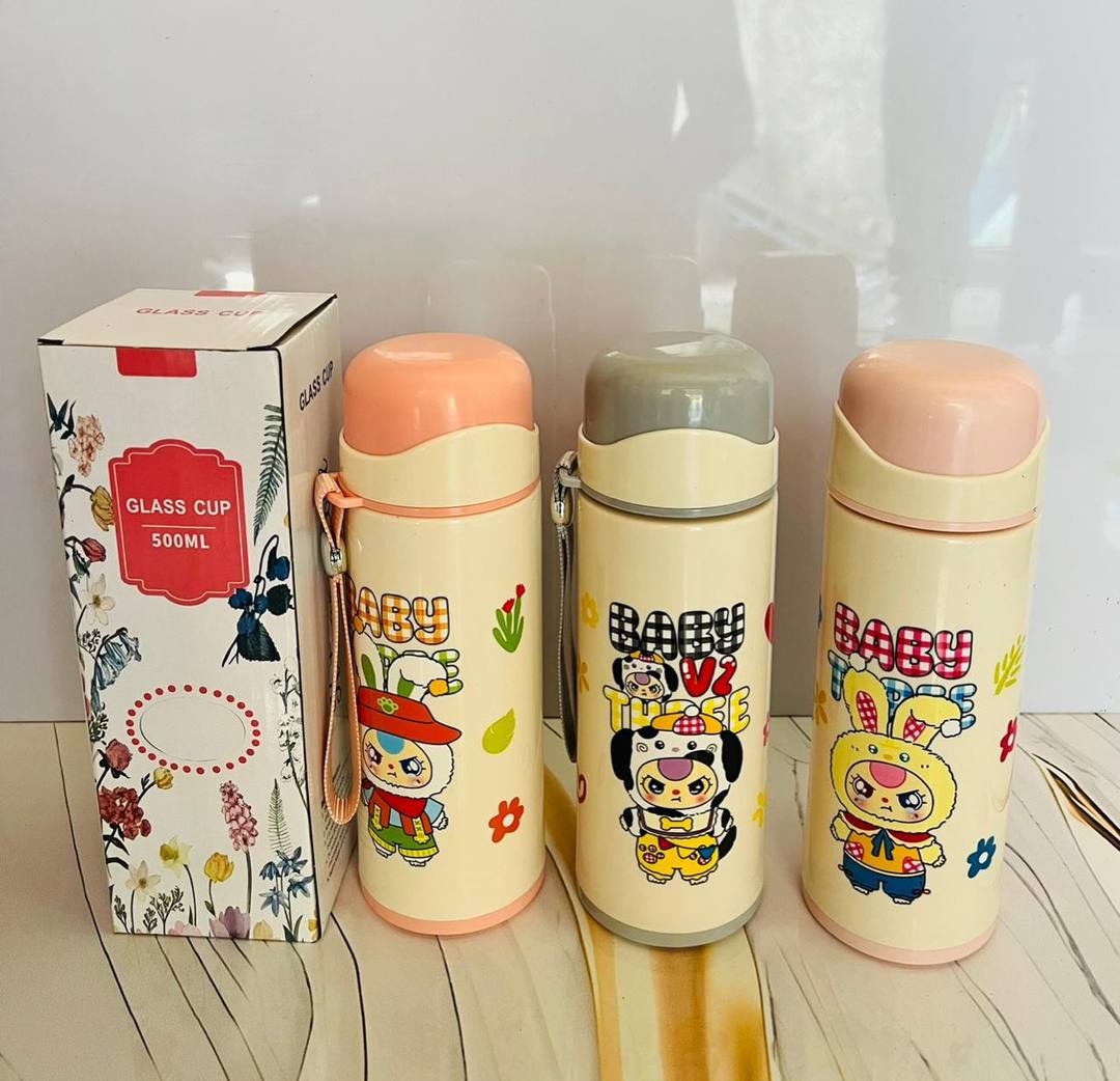 KIDS GLASS WATER BOTTLE