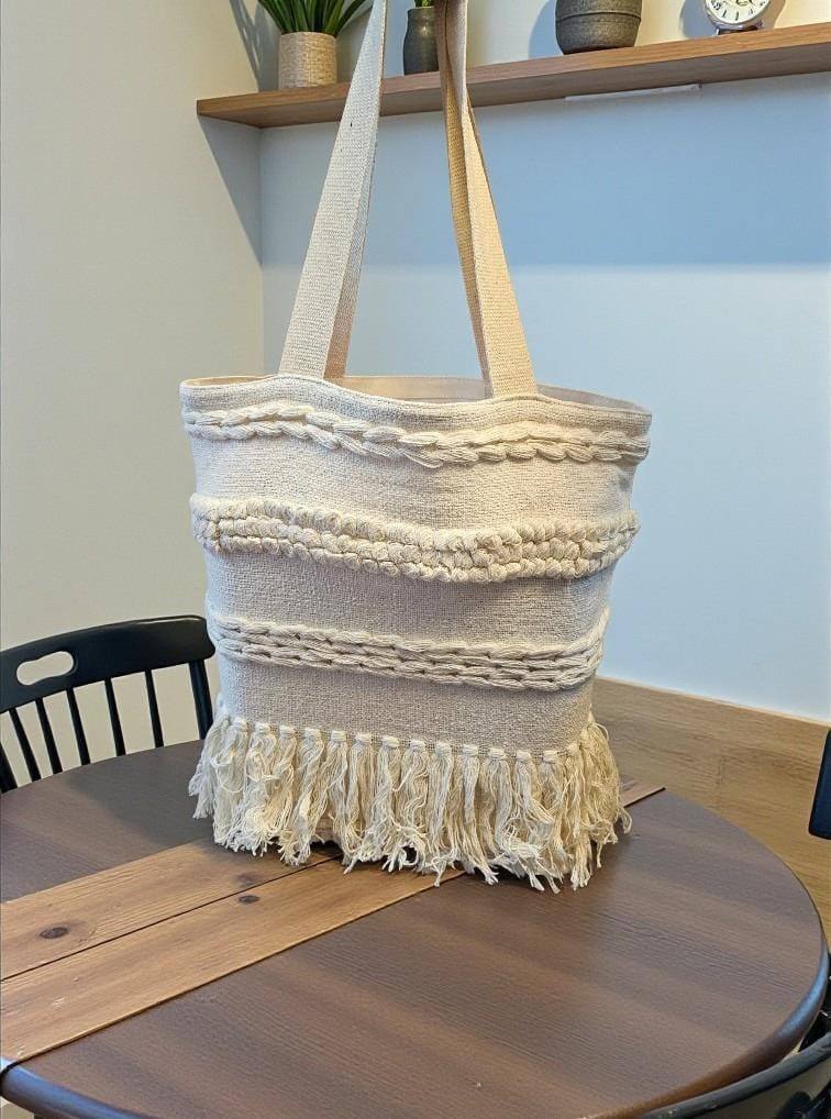 IMPORTED PRINTED MACRON SIDE FASHION BAG