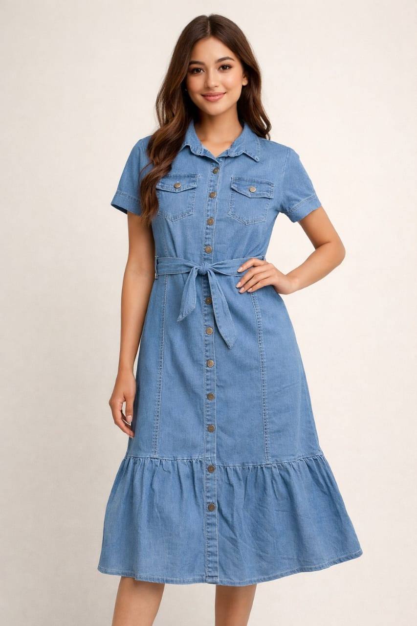 LADIES DENIM FROCK