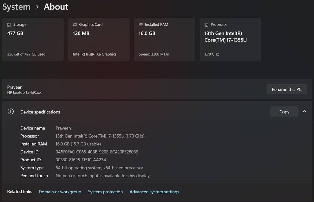 HP I7 13th GEN FOR SALE