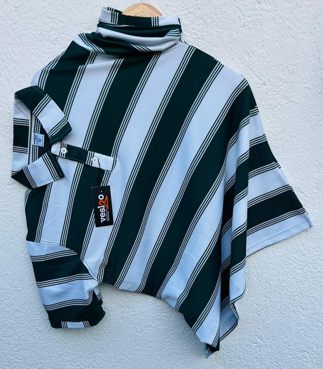 POPCORN STRIPES COLLAR T-SHIRTS