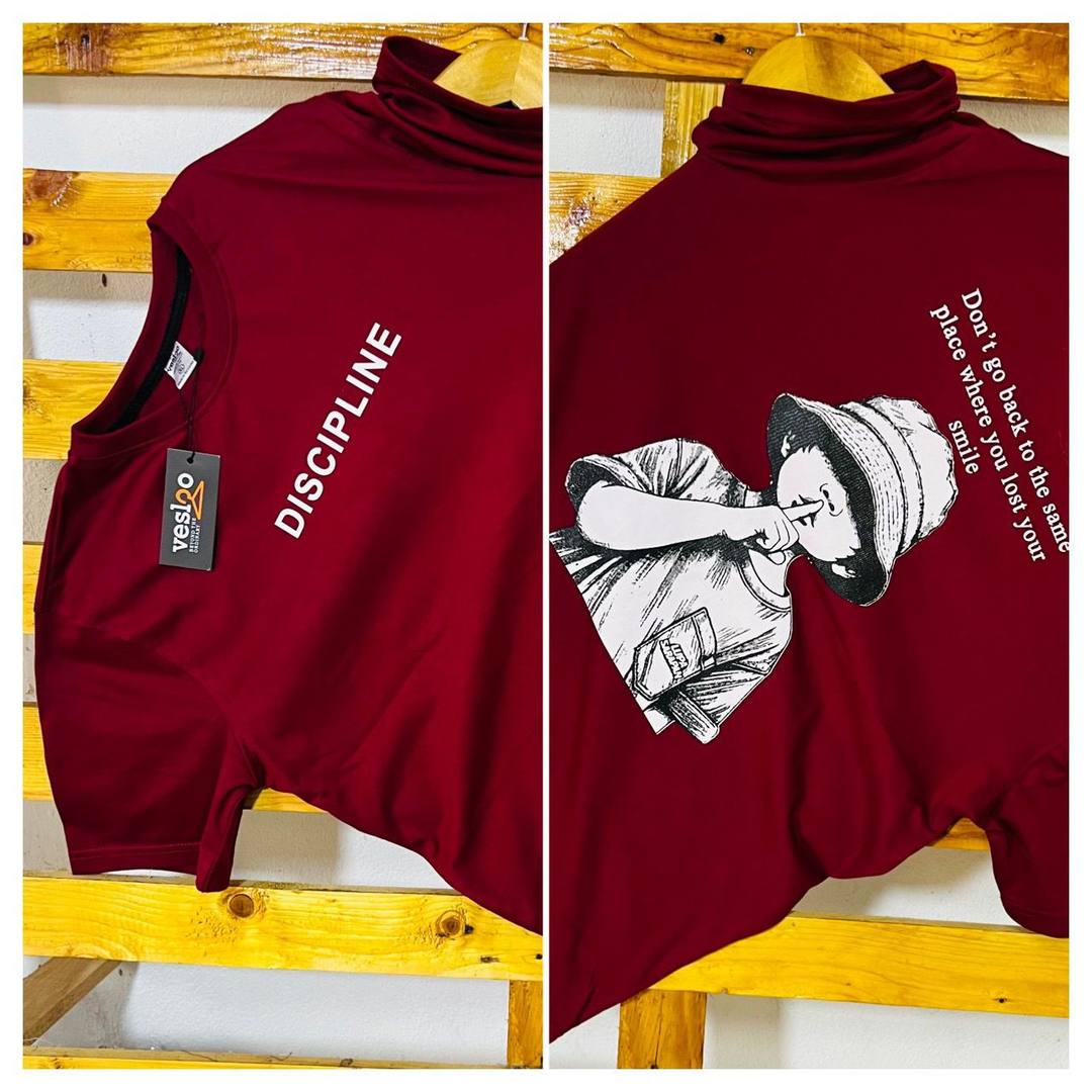 TRENDY HIGH NECK T-SHIRT