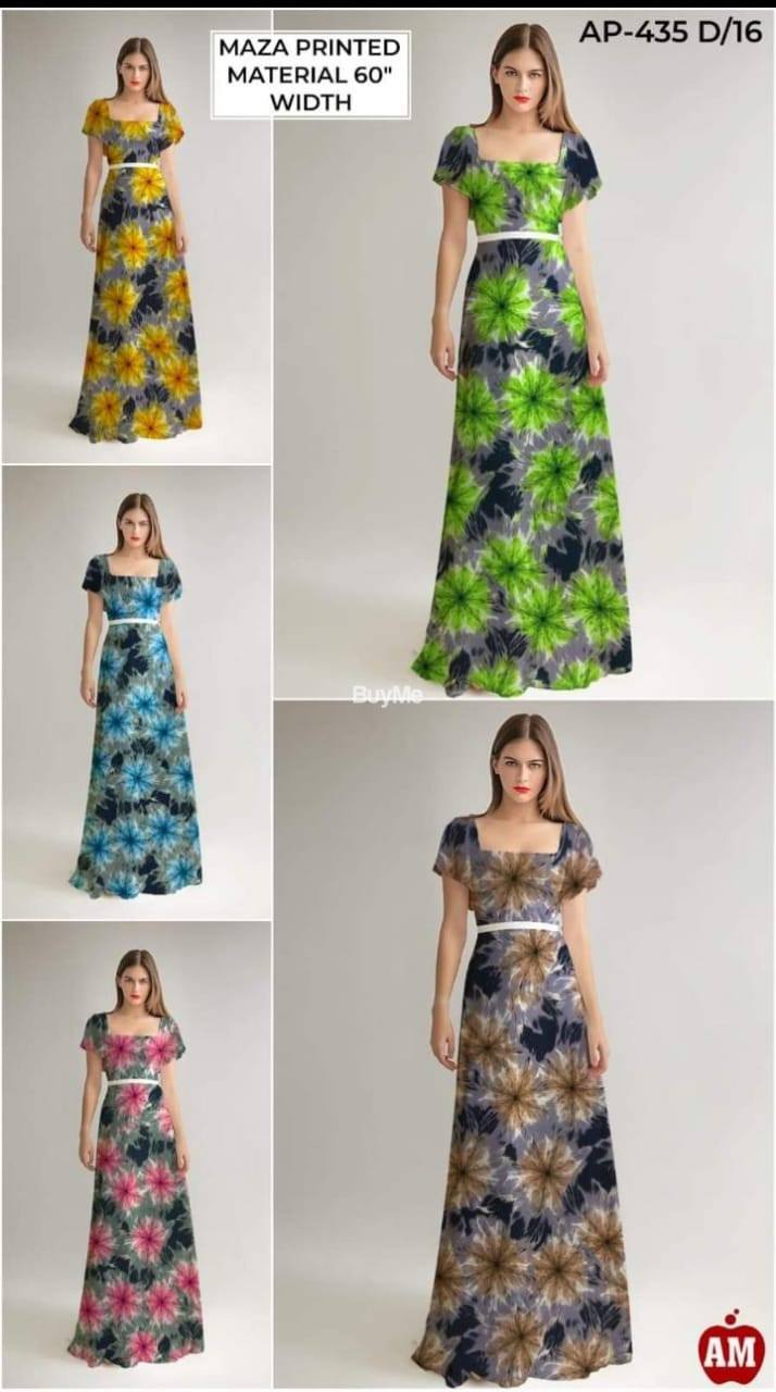 LADIES CASUAL WEAR FROCK - MAZA PRINTED