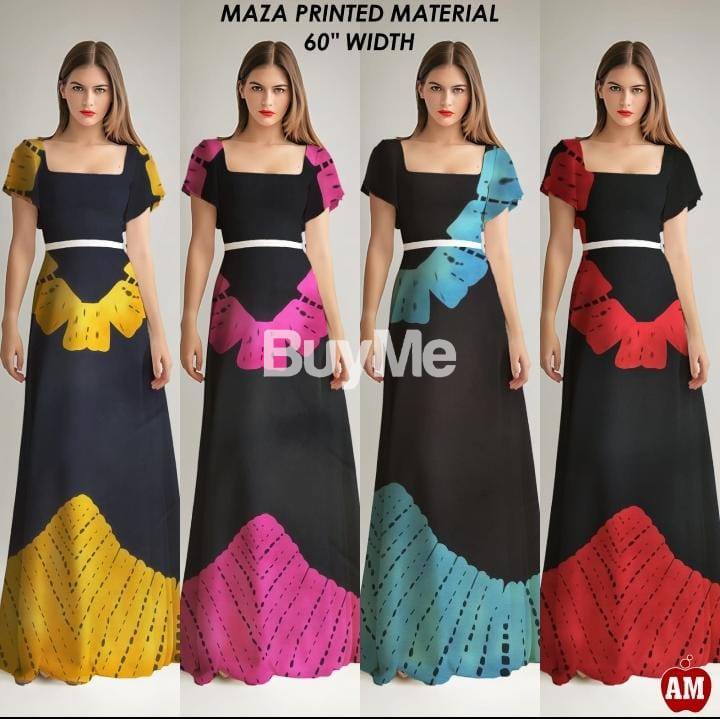 LADIES CASUAL WEAR FROCK - MAZA BORDER