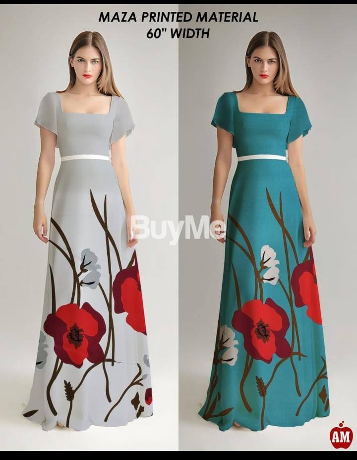LADIES CASUAL WEAR FROCK - MAZA BORDER