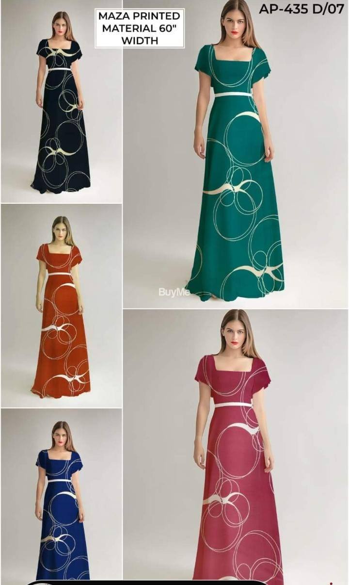 LADIES CASUAL WEAR FROCK - MAZA BORDER
