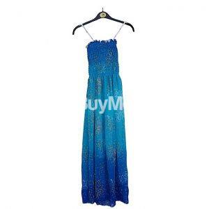 WOMEN’S STRETCHABLE DRESS - BLUE