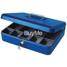 6'' PETTY CASH TIN STEEL MONEY SAFE BOX WITH LOCK 2 KEYS