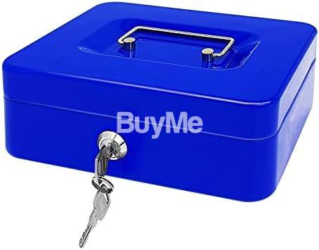 CASH BOX 10 INCH BLACK WITH KEY LOCK