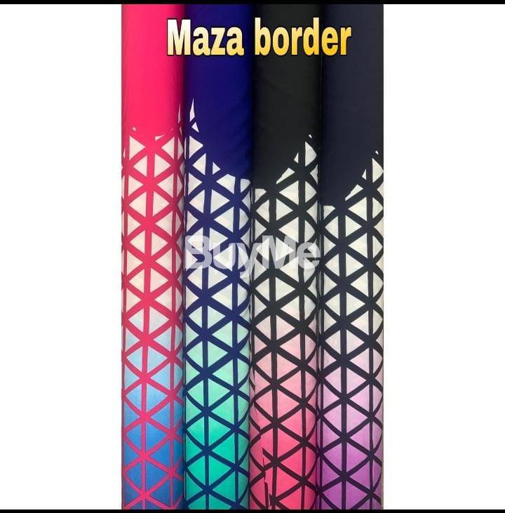 Maza Border Dress Material