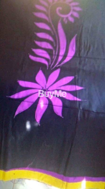 BATHIK VOIL DRESS, FROCK MATERIAL - PURPLE COLOR