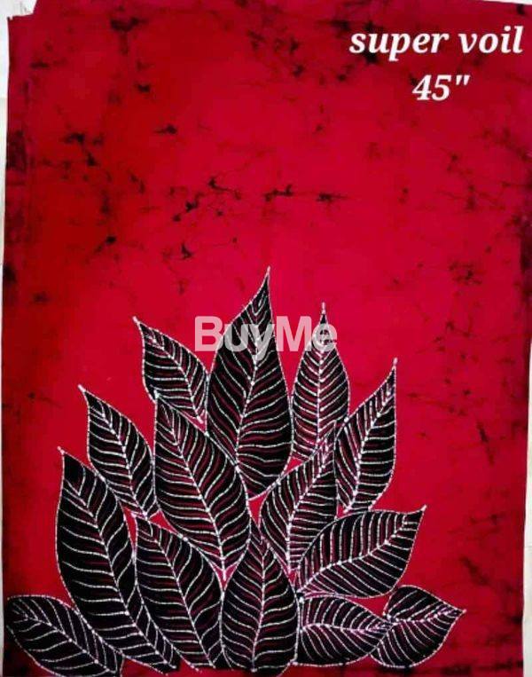 BATHIK VOIL DRESS - RED & BLACK