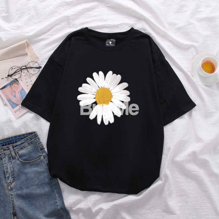 BLACK COLOUR T - SHIRT FOR LADIES
