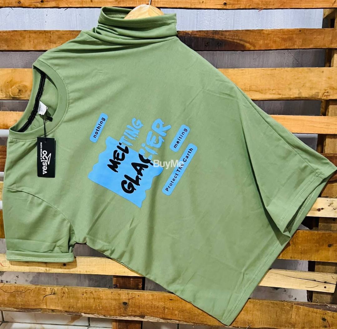 GREEN COLOR CREW NECK T-SHIRTS