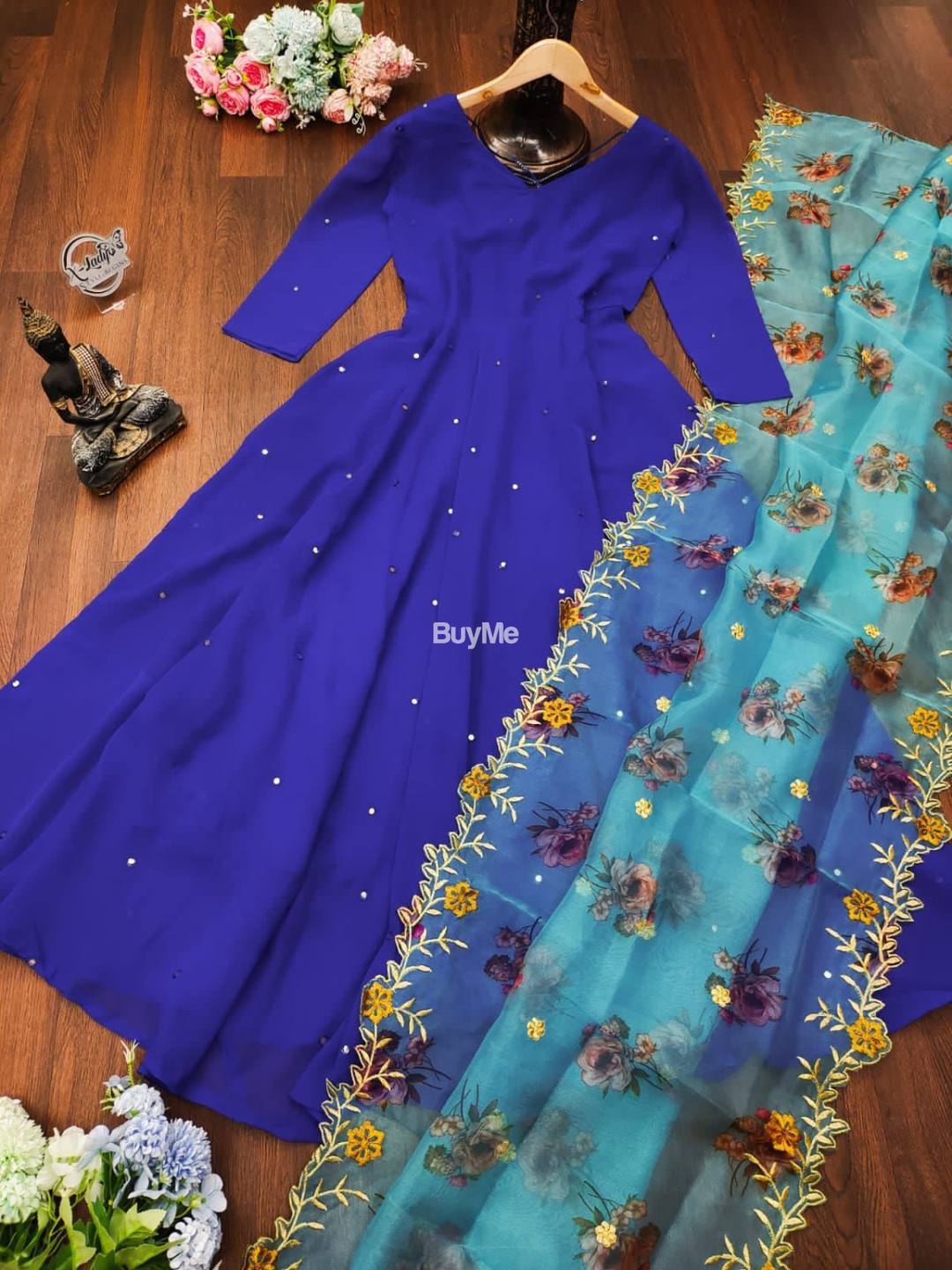 MAXI GOWN WITH DUPPTTA - BLUE