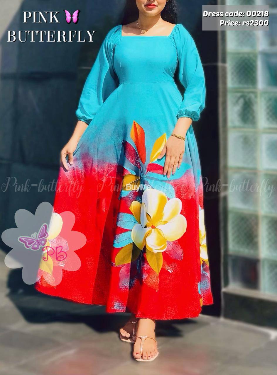 MODERN STYLE FROCKS - PINK BUTTERFLY