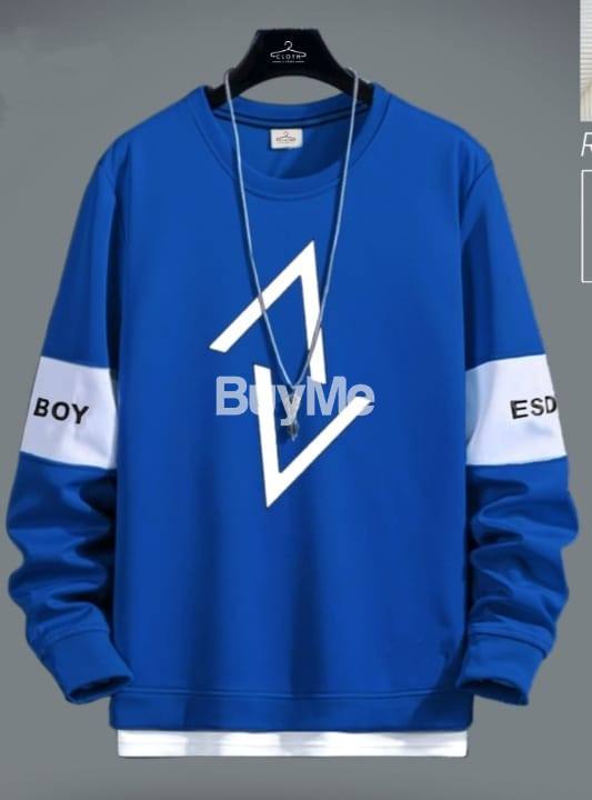 BLUE COLOUR LONG SLEEVED T SHIRT