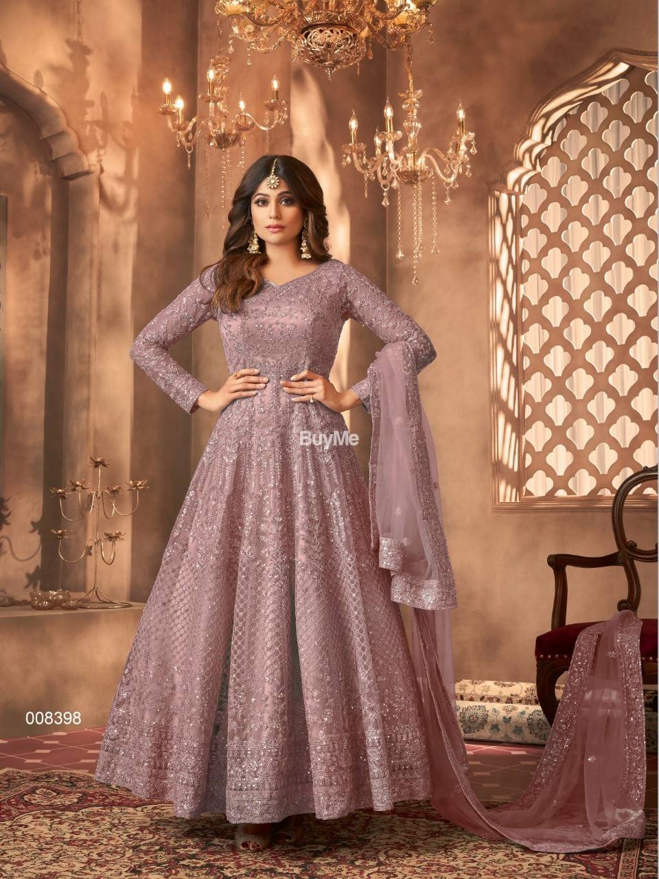 NET WITH SEQUENCE CODING EMBROIDERY TOP WITH DUPATTA