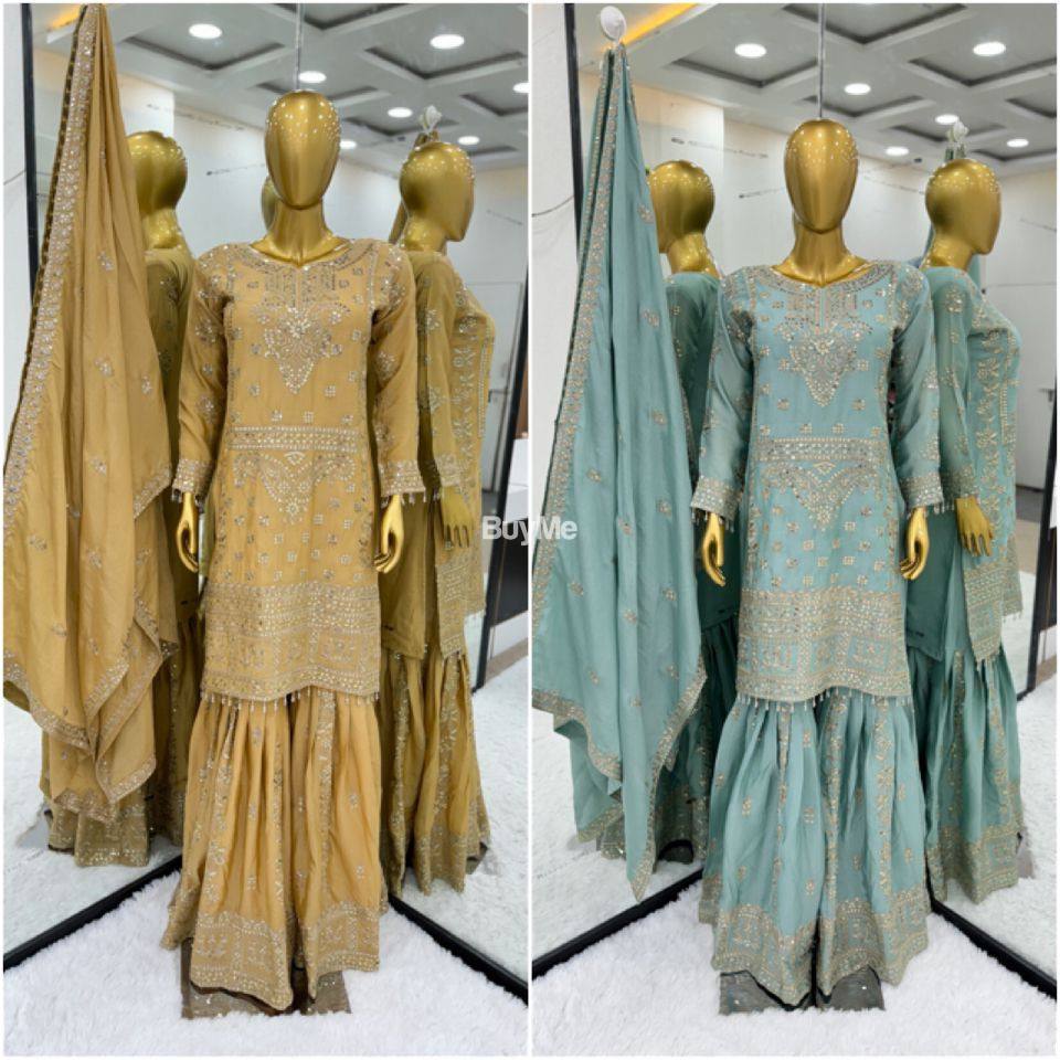 NEW DESIGNE TOP-PLAZZO WITH DUPATTA SET