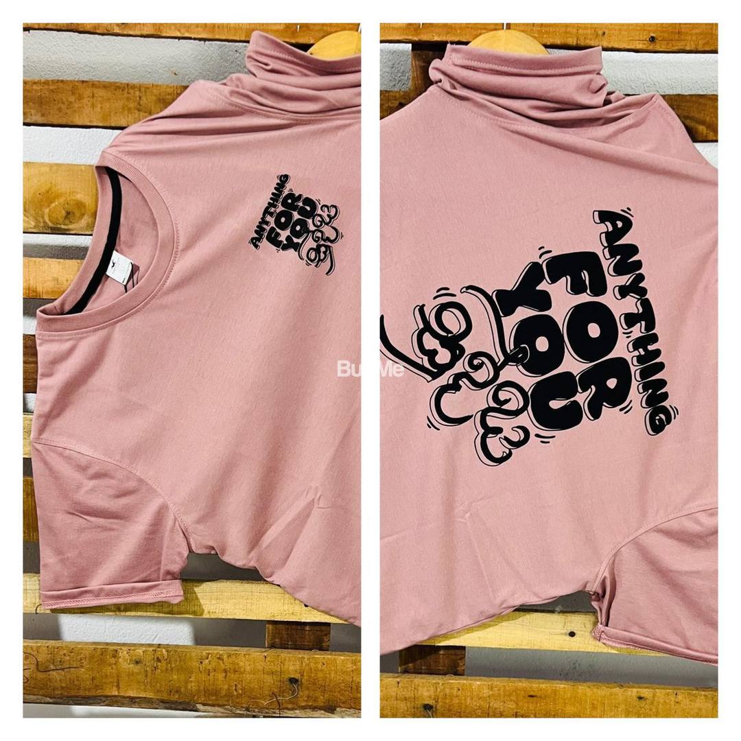 PINK TRENDING CREW NECK TSHIRTS - ANYTHING FOR YOU SUDDA