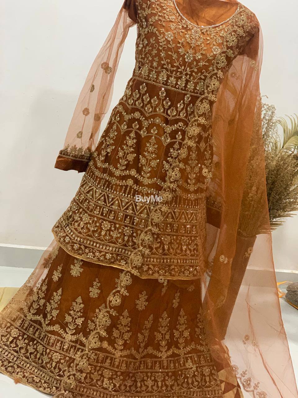 HEAVY STONE WORK PAKISTANI LEHENGA