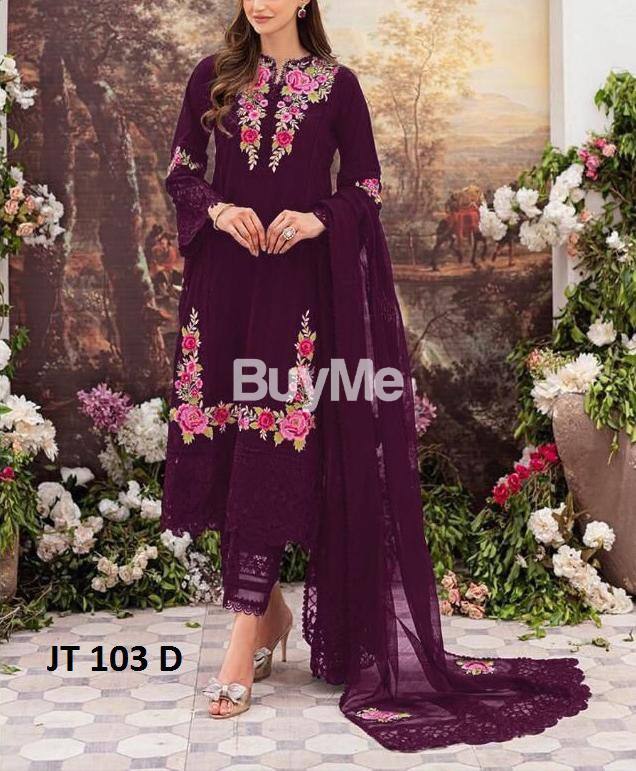 EMBROIDED DRESS WITH DUPPATTA