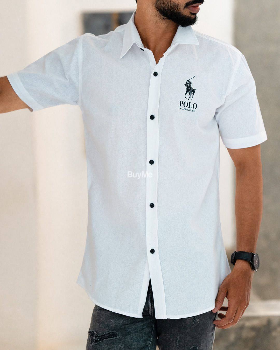 BLACK SHORT SLEEVE SHIRT POLO BRAND