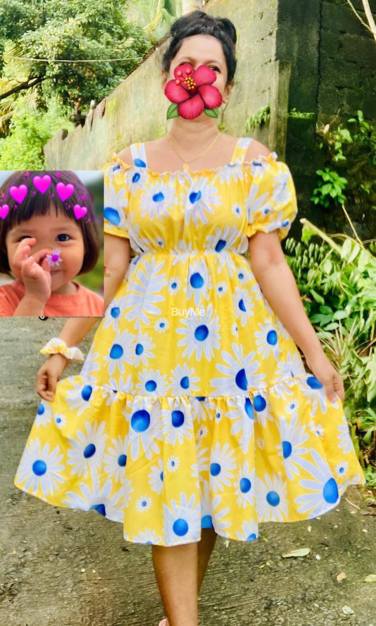 YELLOW COLOUR FROCK FOR GIRLS