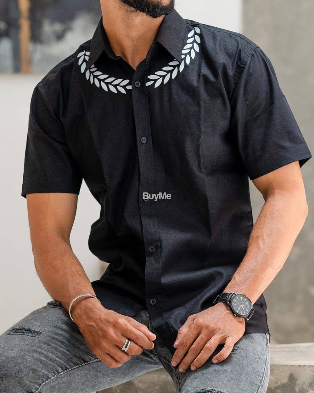 SHORT SLEEVE SHIRT - BLACK