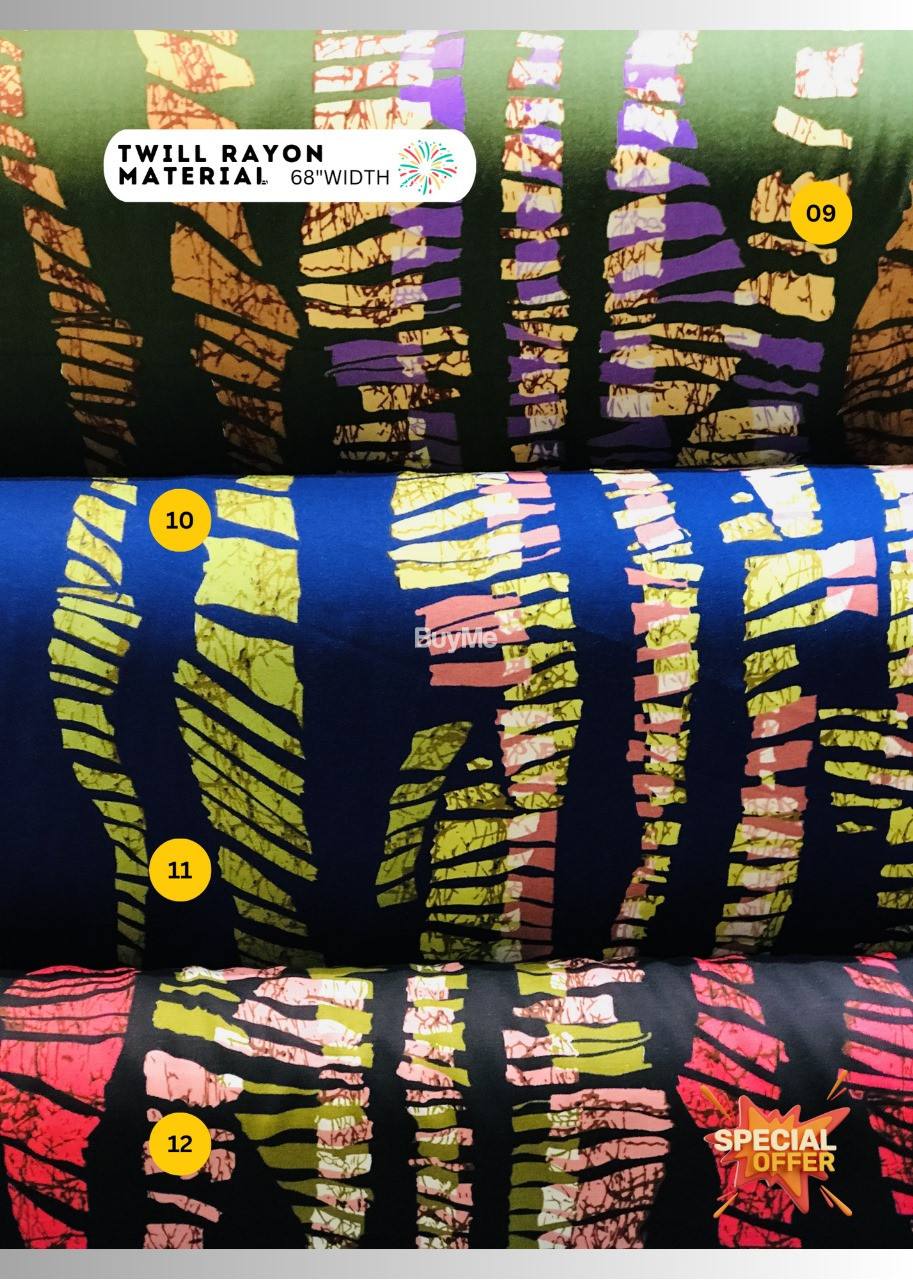 TWILL RAYON MATERIAL DESIGN NO. 1