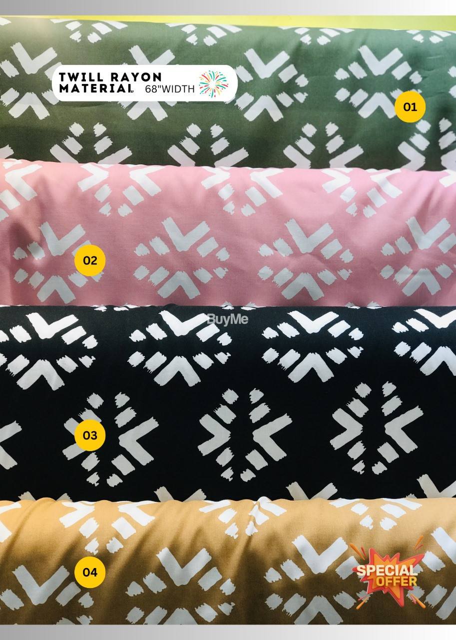TWILL RAYON MATERIAL DESIGN NO. 3