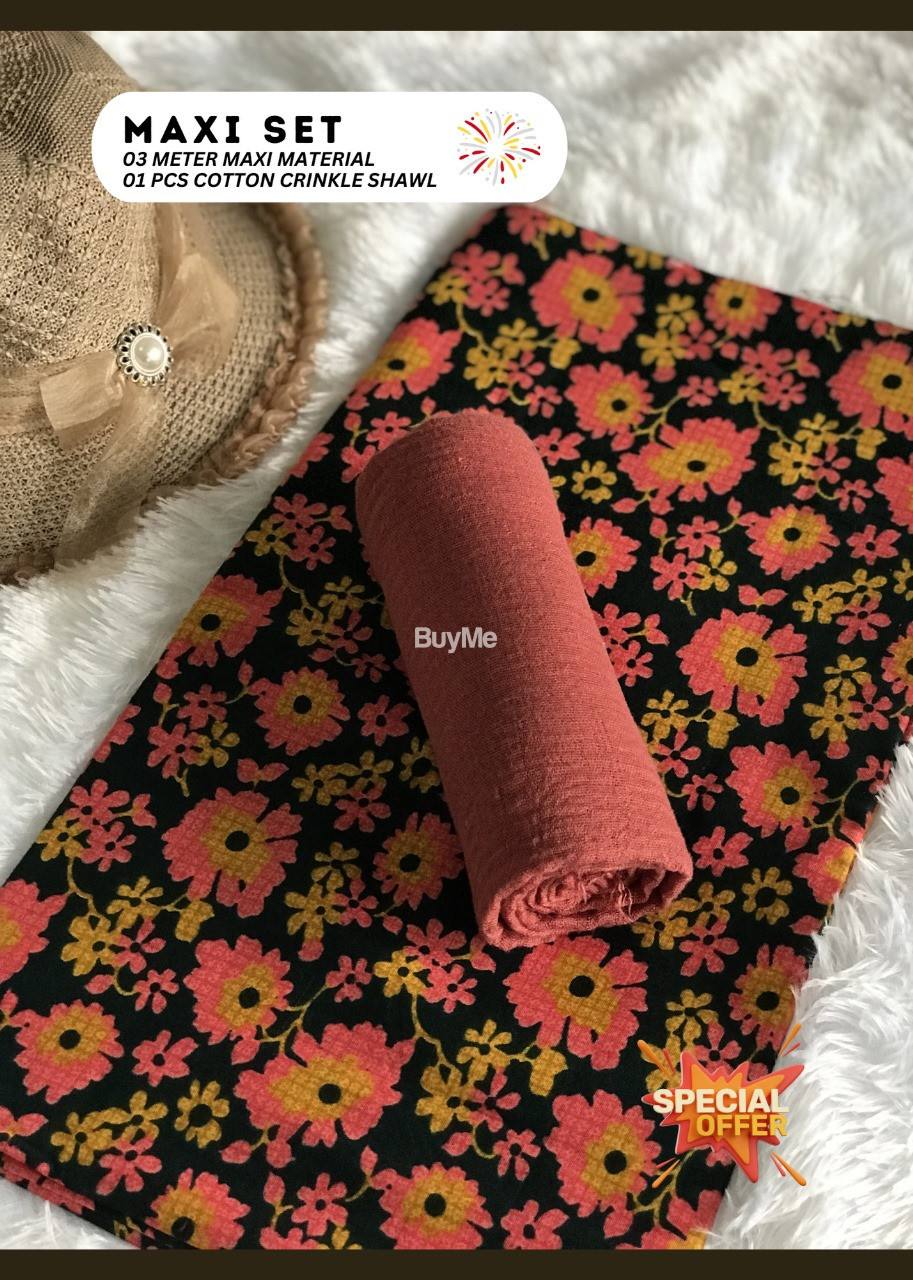 FLORAL DESIGNED MAXI SET MATERIAL - 6 (SPECIAL OFFER)