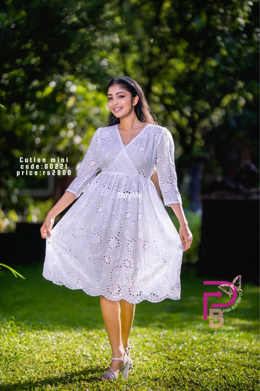 FULL WHITE MINI FROCK - FOR GIRLS
