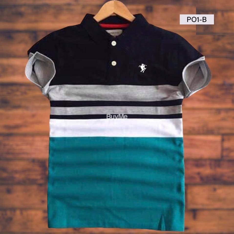 220 GSM PIQUE FABRIC BLUE COLOUR T - SHIRT