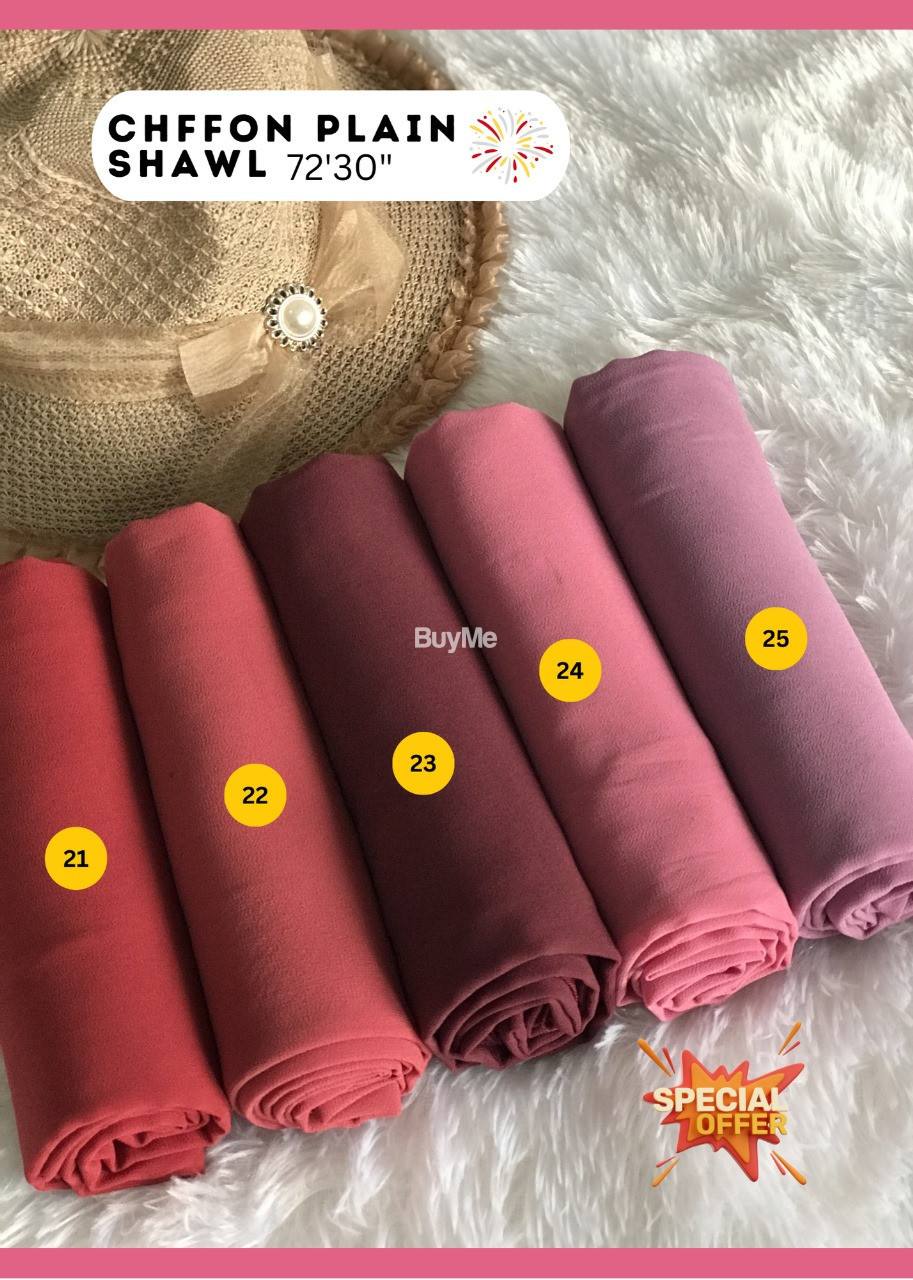 CHIFON PLAIN SHAWLS