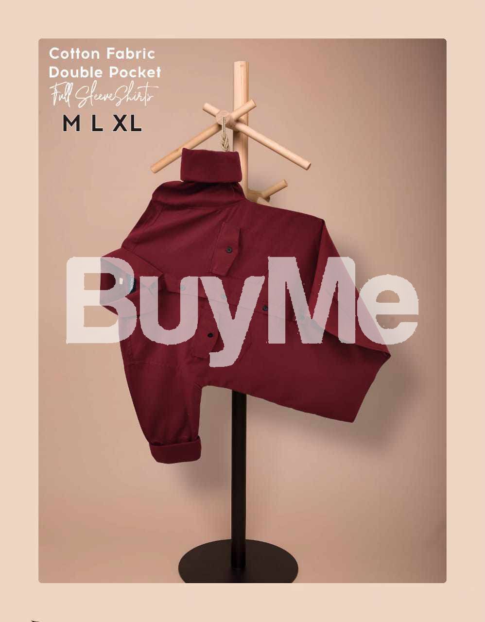 DOUBLE POCKET SHIRT - MAROON