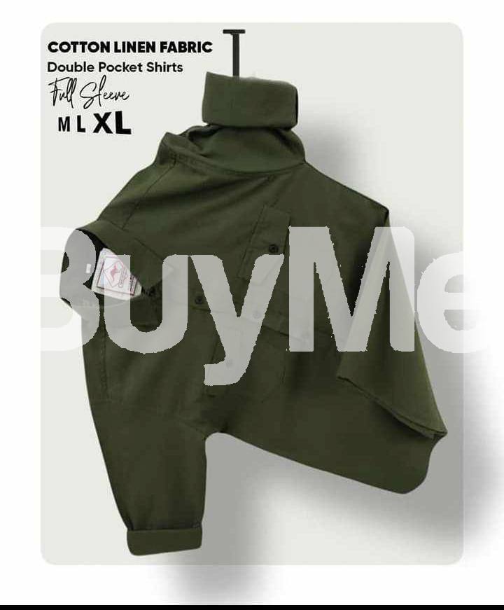 DOUBLE POCKET SHIRT - DARK GREEN