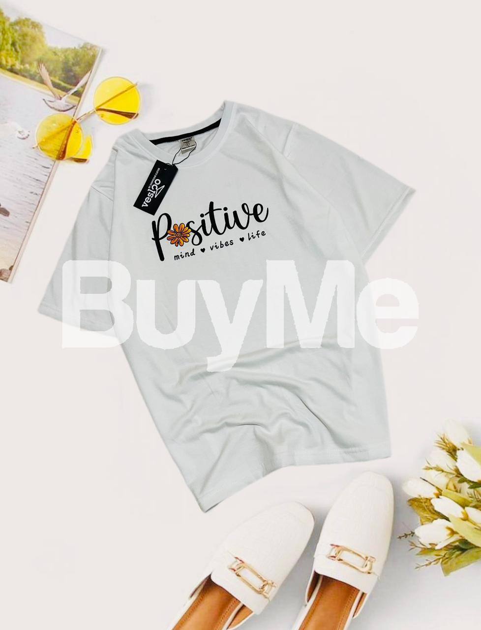 LADIES BAGGY TSHIRTS - WHITE