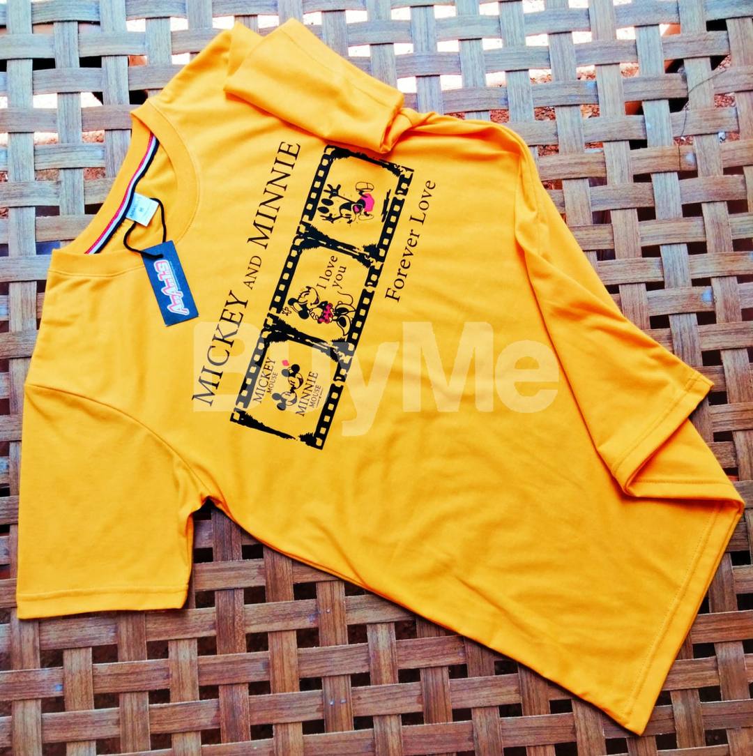 MICKEY & MINNIE T SHIRT - YELLOW